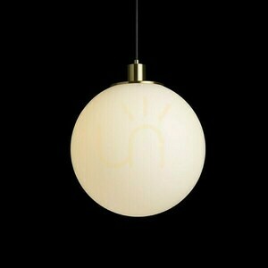 Lampă suspendată Rendl BOULDER 30 din sticlă opală și alamă periată, E27, R14394 small 4