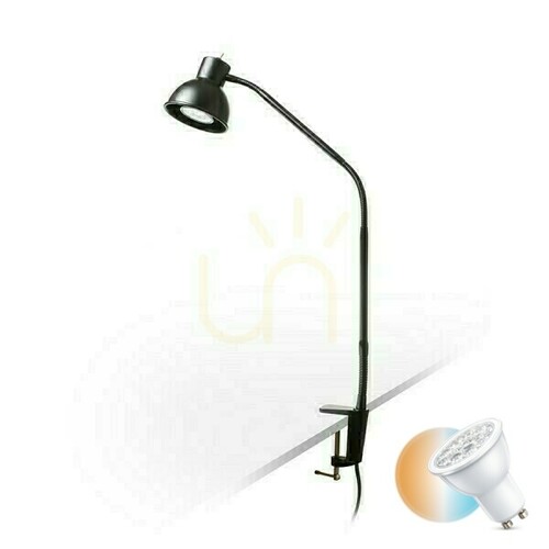 Verifica Harmony lampă de masă cu clemă de birou negru 230 V Led Gu10 8 Watt.