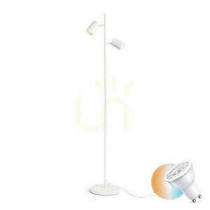 Flynn Ii Floor Standing Lamp Alb 230 V Led Gu10 2x9 W. small 0