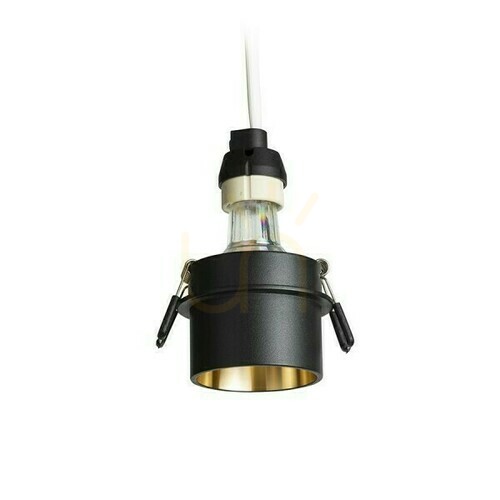 Verifica Orta Lentile de plafon încastrate Negru / Aur 230 V Led Gu10 9 W.