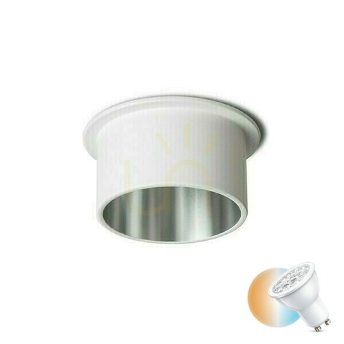 Verifica Orta Lentile de plafon încastrate Aluminiu alb 230 V Led Gu10 9 W.