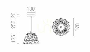 Lampă suspendată NAPLES din beton geometrică Ø19,8 cm E27 Rendl R14183 small 6