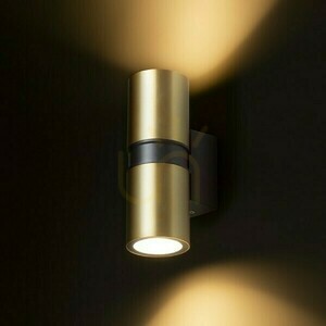 Lampă de perete pentru exterior Mano Brushed Brass/Negru 230 V Led Gu10 2x8 W Ip54 1 Lampă de perete pentru exterior Mano Brushed Brass/Negru 230 V Led Gu10 2x8 W Ip54 small 1