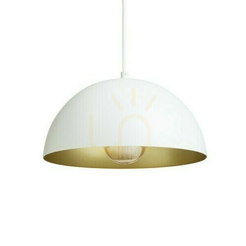 Verifica Gladys 30 Alb / Aur lampă pandantiv 230 V Led E27 15 W.