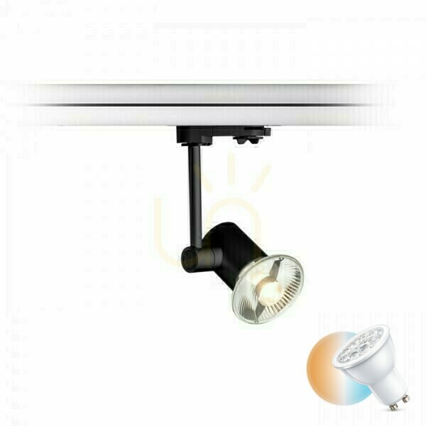 Verifica Fax Spotlight pentru șină trifazată negru 230 V Led Gu10 12 W. Fax Spotlight pentru șină trifazată negru 230 V Led Gu10 12 W.