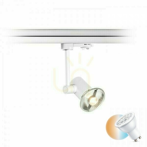 Verifica Fax Spot pentru șină trifazată Alb 230 V Led Gu10 12 W.
