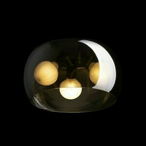 Plafond Amanda Plafon negru mat de sticlă colorată 230 V Led E27 3x15 W. small 1