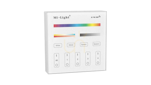 Verifica Mi-Light RF 2.4G 4 ZONE RGB CCT B4 PANEL DE SUPRAFAȚĂ