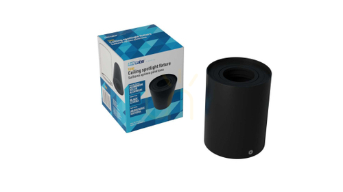 Verifica Corp de iluminat de suprafață TUBE rotund negru