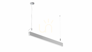LUMINI Corp de iluminat cu anod argintiu Dulio. 4000K 180cm small 0