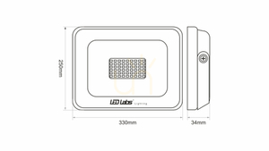 DRAGO 200W NW IP65 SLIM LED proiector small 1