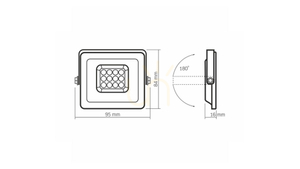 Proiector LED 10W NW SMD IP65, alb small 3