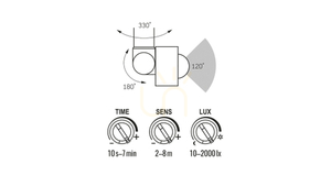 Proiector LED 30W NW SMD IP65 PIR, alb small 4