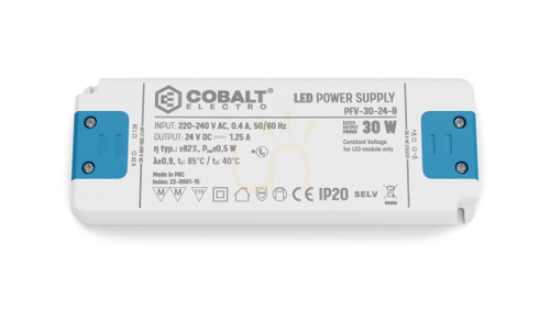 Verifica CobaltElectro PFV 24V 30W IP20 B LED sursă de alimentare.
