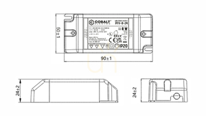 CobaltElectro PFV 12V 8W IP20 B LED sursă de alimentare. small 1