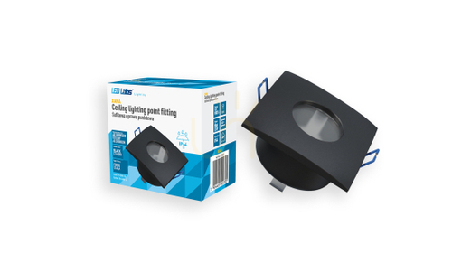 Verifica Corp de iluminat XANA pătrat turnat fix negru IP44
