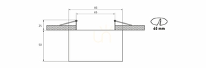 Corp de iluminat CASA turnat rotund fix negru small 5
