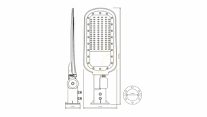 Stellar2 100W 11000lm NW IP66 LED lampă stradală small 1