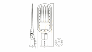 Stellar2 200W 22000 lm NW IP66 LED lampă stradală small 1