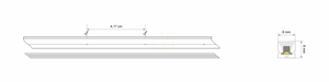 LED Neon Flex 3Y VERTICAL roșu 8 × 8 mm, 24 V, 10 W/m, 5 m – LED Labs small 1