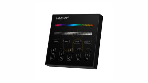 Verifica MiBoxer RF PANEL 4 ZONE RGB+W - Negru FUT-B3-B