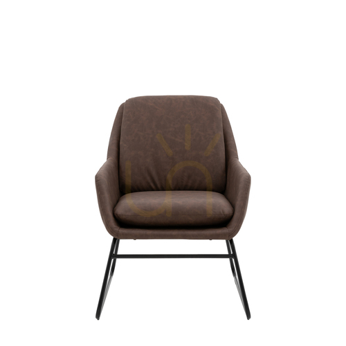 Verifica Scaun Gallery Direct Funton maro din PU și metal 63,5x88,5x83,5 cm 5059413895197