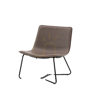 Fotoliu lounge Gallery Direct Hawking Ember din piele artificială cu cadru metalic negru small 4