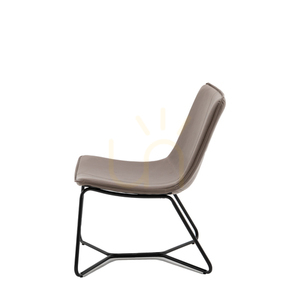 Fotoliu lounge Gallery Direct Hawking Ember din piele artificială cu cadru metalic negru small 5