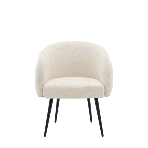 Verifica Fotoliu Gallery Direct Bugatti bouclé off white 69 × 64 × 81 cm