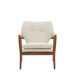 Fotoliu Gallery Direct Jensen crem cu cadru din lemn 73 × 71 × 85 cm small 0