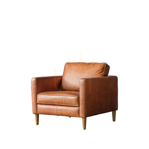 Fotoliu Gallery Direct Osborne din piele maro 80 × 89,5 × 78,5 cm small 2