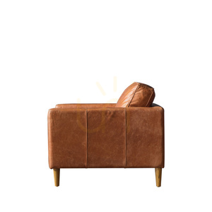 Fotoliu Gallery Direct Osborne din piele maro 80 × 89,5 × 78,5 cm small 3