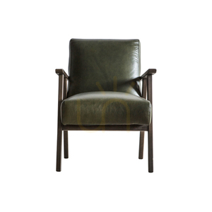 Fotoliu Gallery Direct Neyland din piele Heritage Green 5056315930032 small 0