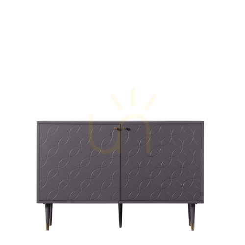 Verifica Dulap 2 uși Gallery Direct Holbrook gri MDF stejar 120x40x79 cm 5059413685781