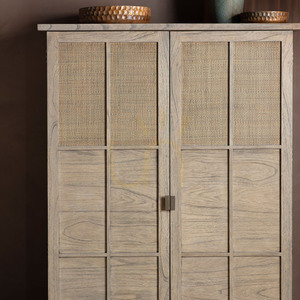 Dulap 2 uși Gallery Direct Kyoto natural ratan 107x37x160 cm 5059413404436 small 2