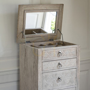 Comodă înaltă Gallery Direct Mustique 5 sertare lemn Mindy natural 60x45x115 cm small 2