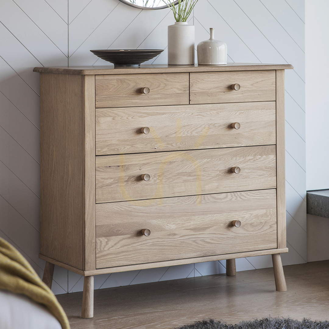 Vedere Comodă 5 sertare Gallery Direct Wycombe stejar 98x45x95,5 cm 5055999238724 Comodă 5 sertare Gallery Direct Wycombe stejar 98x45x95,5 cm 5055999238724