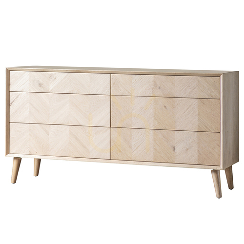 Verifica Comodă cu 6 sertare Gallery Direct Milano stejar 134,5 cm 5055999252089