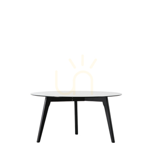 Masă de cafea rotundă Gallery Direct Blair negru stejar și sticlă fumurie 90 cm 0 Masă de cafea rotundă Gallery Direct Blair negru stejar și sticlă fumurie 90 cm small 0