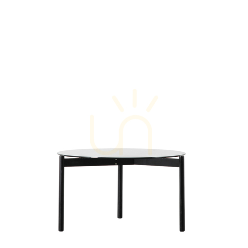 Verifica Masă de cafea Gallery Direct Moran negru, stejar și sticlă fumurie 70x70x40 cm