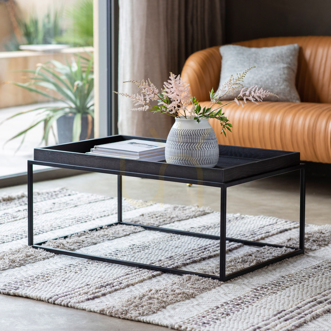 Vedere Masă de cafea Gallery Direct Forden Tray negru MDF metal 90x60x40 cm 5056315930780 Masă de cafea Gallery Direct Forden Tray negru MDF metal 90x60x40 cm 5056315930780