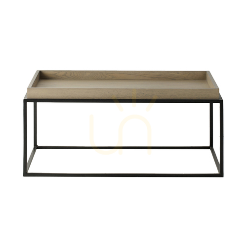 Verifica Masă de cafea Gallery Direct Forden Tray gri 90x60x40 cm MDF metal