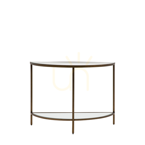 Verifica Consolă Gallery Direct Hudson bronz metal sticlă 100x35x75 cm 5059413895050
