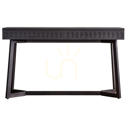 Verifica Birou Gallery Direct Boho Boutique 2 sertare negru 130x50x76 cm lemn de mango