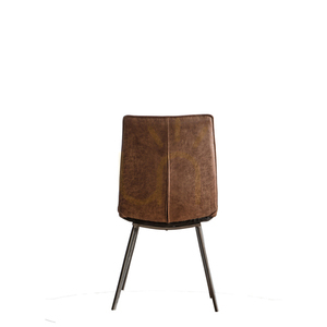 Scaun Gallery Direct Hinks maro din piele artificială cu picioare metalice 5055999244077 small 5