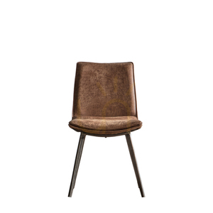 Scaun Gallery Direct Hinks maro din piele artificială cu picioare metalice 5055999244077 small 0