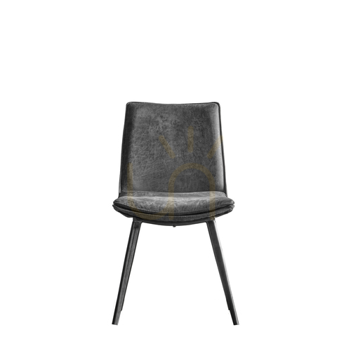 Verifica Scaun Gallery Direct Hinks gri din piele artificială cu picioare metalice 5055999244084