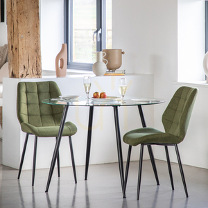 Scaun dining Gallery Direct Manford verde sticlă set 2 5059413801020 small 2