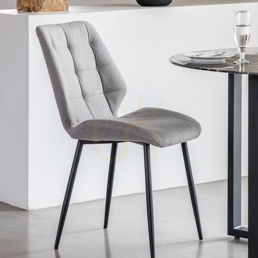 Vedere Scaun dining Gallery Direct Manford gri deschis set 2 5059413801051 Scaun dining Gallery Direct Manford gri deschis set 2 5059413801051