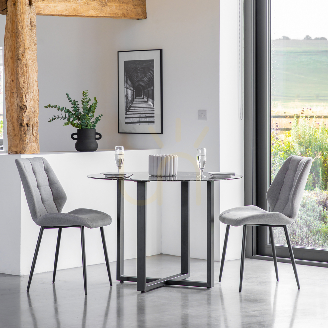 previzualizare Scaun dining Gallery Direct Manford gri deschis set 2 5059413801051 Scaun dining Gallery Direct Manford gri deschis set 2 5059413801051
